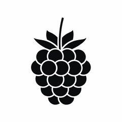 Raspberry icon silhouette vector illustration