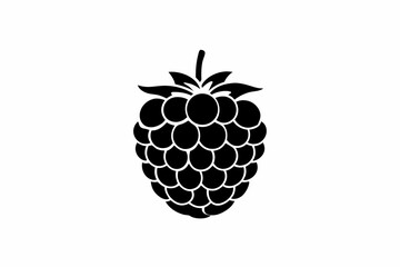 Raspberry icon silhouette vector illustration