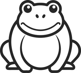 Toad icon line art on transparent background 