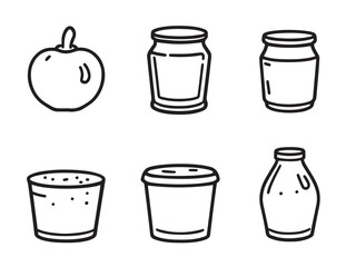 Salsa vector line art illustration