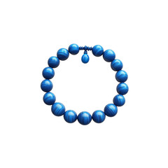 Obraz premium 3D wooden bead bracelet with pendant, isolated on white background