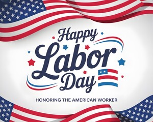 Happy labor day hand lettering background banner template.Vector illustration .