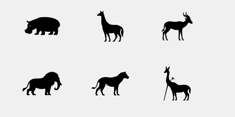 Naklejka premium silhouettes of deer