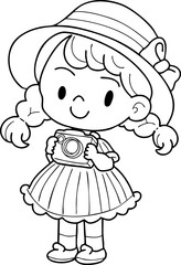 Cute cartoon, children, school age, illustration, hand drawn