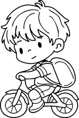 Cute cartoon, children, school age, illustration, hand drawn