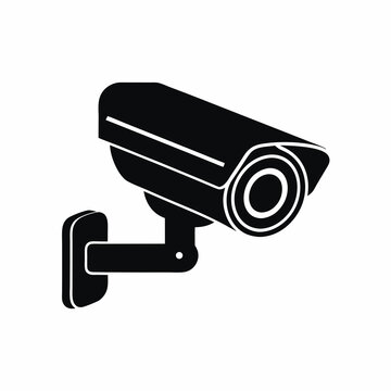 security camera silhouette vector illustration