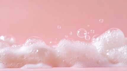 Fototapeta premium pink background with bubbles