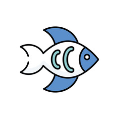 Fish vector icon stock illustration