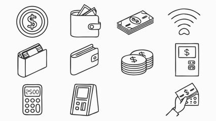 credit card line icon set  set of 30 outline icons (1).eps