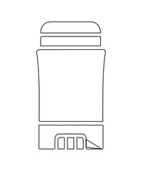 Deodorant Stick icon with thin outline
