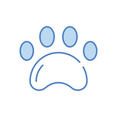 Paw Print vector icon stock illustration