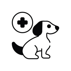Veterinary Service vector icon stock illustration