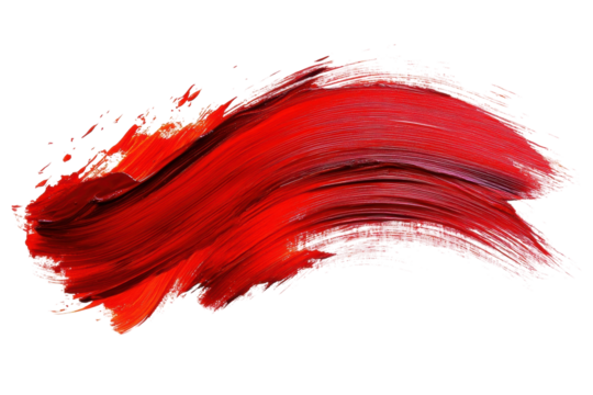 A smear of vibrant red paint