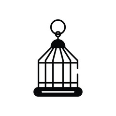 Bird Cage vector icon stock illustration