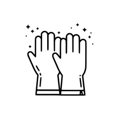 Obraz premium Clean gloves sparkling, symbol of cleanliness and safety 