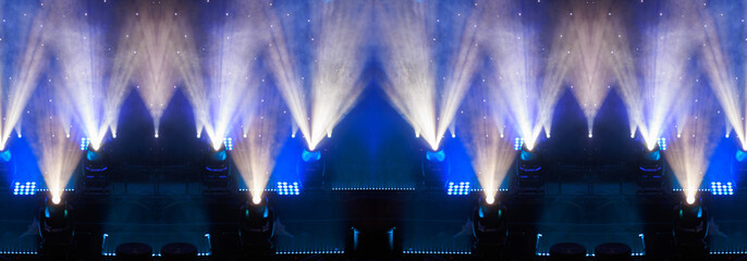 Abstract texture background for design. Stage light and smoke on stage, lighting and spotlights