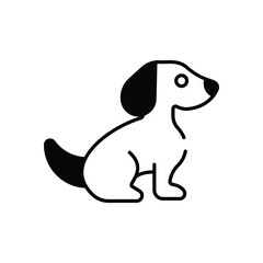 Dog vector icon stock illustration