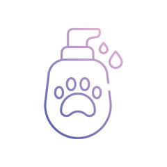 Pet Shampoo vector icon stock illustration