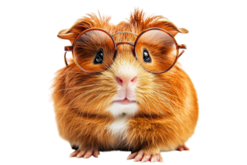 Guinea pig wearing glasses