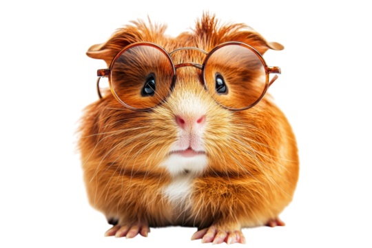 Guinea pig wearing glasses