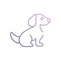 Dog vector icon stock illustration