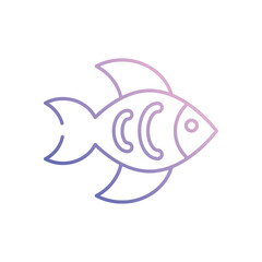 Fish vector icon stock illustration