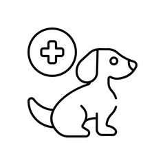 Veterinary Service vector icon stock illustration