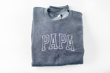 t shirt isolated on white, Personalized Dad Sweatshirt with Papa written on the front, Personalized Dad Sweatshirt, Minimalist Dad Sweater, Christmas Gift for Dad, Gift for Him