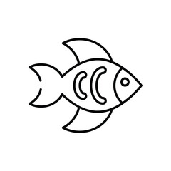 Fish vector icon stock illustration