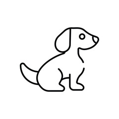 Dog vector icon stock illustration