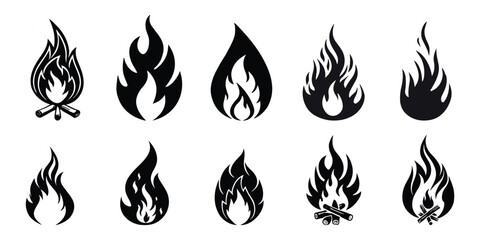 Modern Flame Illustrations: A Unique Fire Design Set