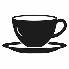 Tea cup icon silhouette vector illustration
