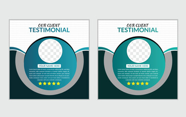 client testimonials design Template