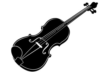 Obraz premium violin silhouette vector illustration