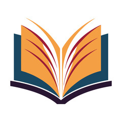 Abstract Open Book Icon Design for Education