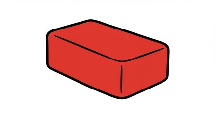 Red rectangular brick simple cartoon illustration graphic design element