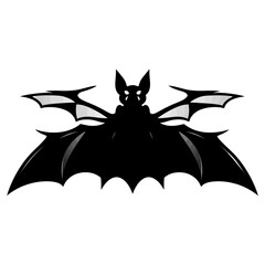 Fototapeta premium Stylized Bat Vector Silhouette Halloween Graphic Illustration For Posters Decorations Gothic Design