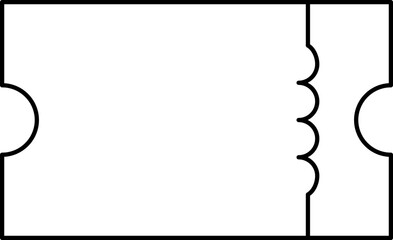 Ticket Outline Line Icon