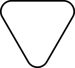 Geometric Outlined Triangle Shape