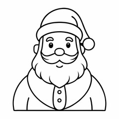 Vintage Santa Claus Head Sketch