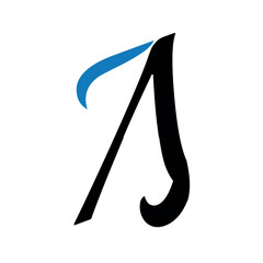 AJ Logo style shape vector design.