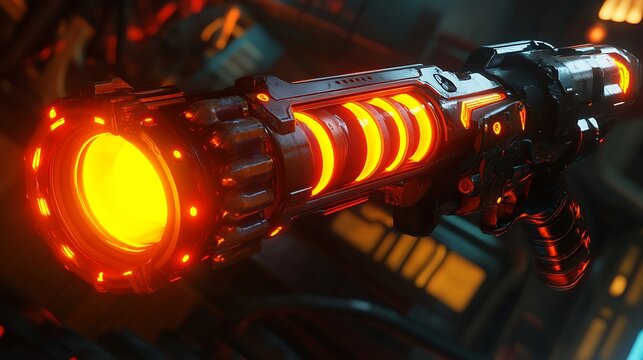 A gravity gun capable of manipulating objects Glowing