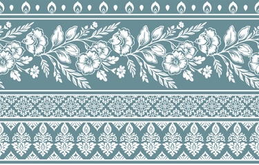 Ethnic Motifs Ikat floral paisley embroidery floral. ikat Saree Sarong oriental pattern traditional.Ikat embroidery style abstract embroidery design for texture,fabric,clothing,wrapping,decoration