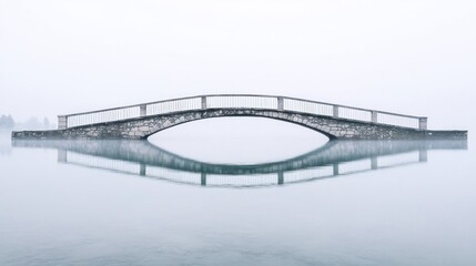 Fototapeta premium Misty bridge over tranquil water