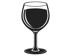 Wine Glass silhouette vector illustration