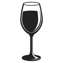 Wine Glass silhouette vector illustration