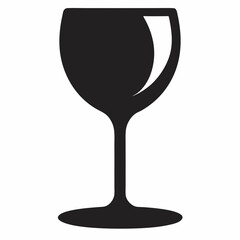 Wine Glass silhouette vector illustration