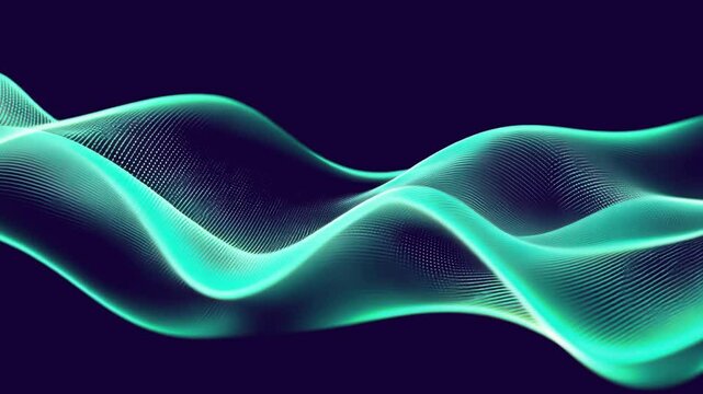Abstract digital wave pattern animated overlay, transparent 4K video, alpha channel, ProRes 4444