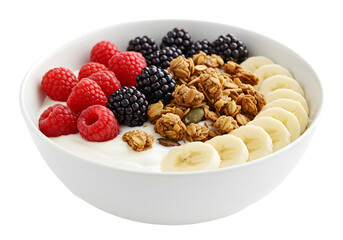 Delicious Yogurt Parfait Recipe: Granola, Berries & Banana transparent background