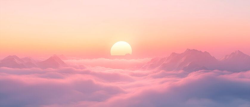 sunset in the mountains